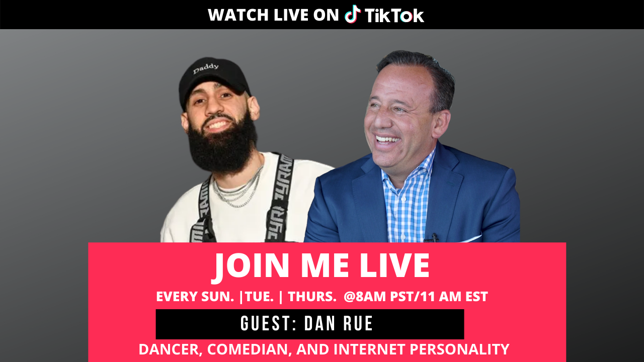 TIKTOK Live | The Importance Of Creating A Balance In Alignment With Your Values with Dan Rue, Dancer, Comedian, and Internet Personality.