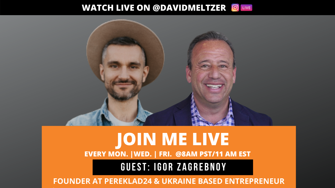IG LIVE | The Importance Of The Consistent Practice Of Ending Fear with Igor Zagrebnoy, Founder of Pereklad24 & Ukraine Based Entrepreneur